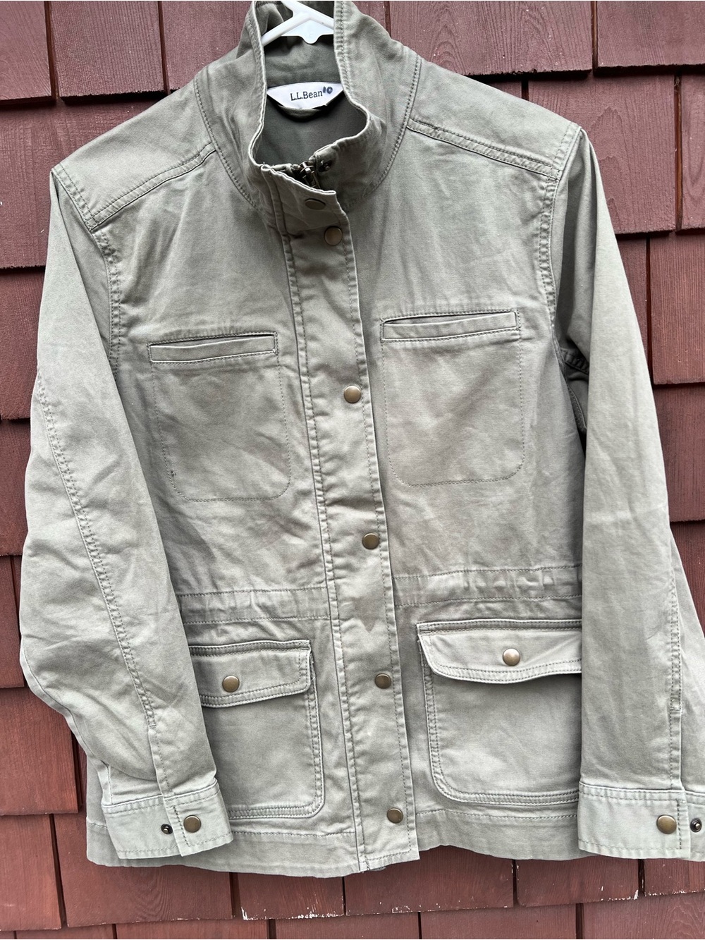 LL Bean Stretch Utility Field Coat Sz Med Petite